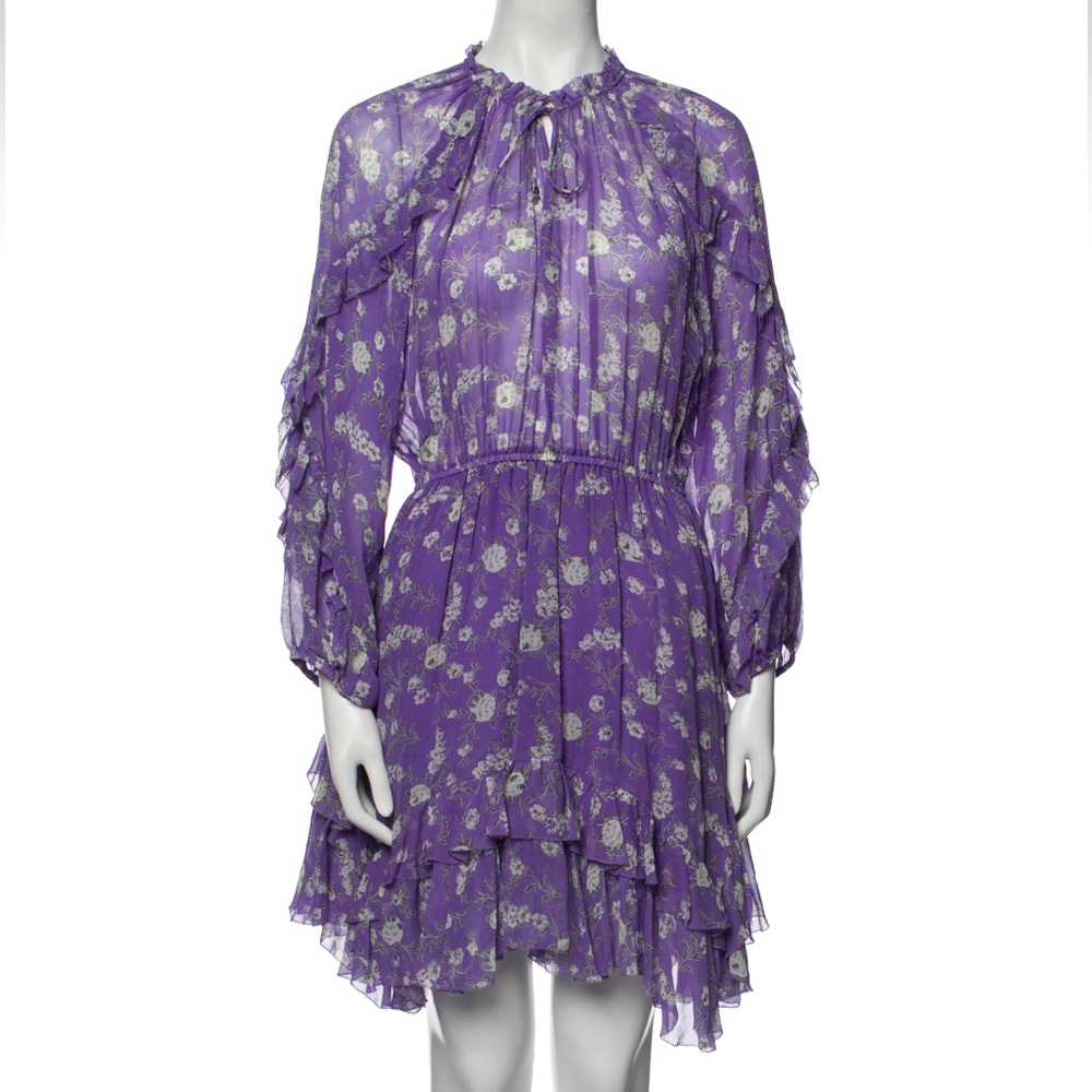 Ulla Johnson 100% Silk purple knee-length A-Line Dress size US 6 - M